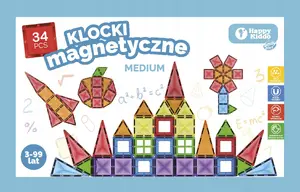 Smily Play Magnetic Blocks 34-Piece Construction Set