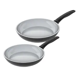 KUHN RIKON Easy Ceramic All-purpose pan 28 cm Black Aluminium with Non-stick Coating