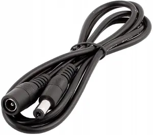Opti DC power extension cable 2.1/5.5 mm plugs 1.5 m black