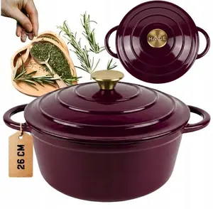 Atusa HAGE EGGPLANT Emaljēts čuguna katls 26 cm 5 L