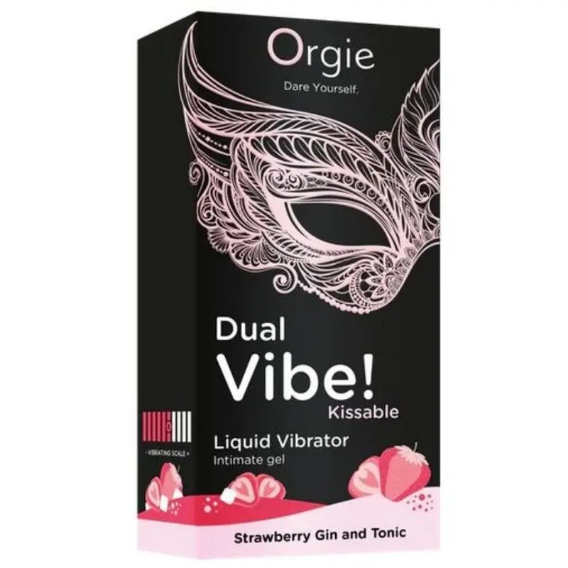 Orgie Dual Vibe Strawberry Gin and Tonic Liquid Vibrator Photo 2