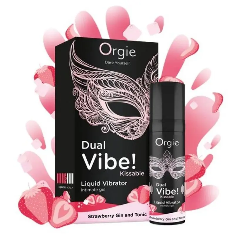Orgie Dual Vibe Strawberry Gin and Tonic Liquid Vibrator Photo 3