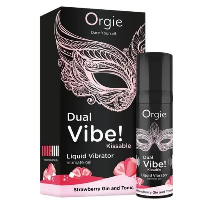 Orgie Dual Vibe Strawberry Gin and Tonic Liquid Vibrator Photo 4