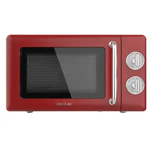 Cecotec 01710 galda grila mikroviļņu krāsns sarkana un nerūsējošais tērauds 20 L 700 W ar grozāmu vadību un 6 jaudas līmeņiem