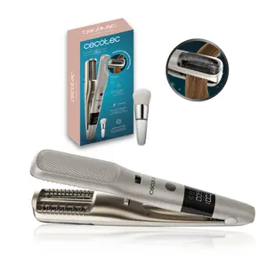 Cecotec HairCare SmoothEnds precision trimmer for head in cream color with battery power, 140 minutes operating time, and 1.8 meter cord