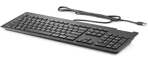 HP 911502-111 Full-size Wired Mechanical Office USB Keyboard in Black with Numeric Keypad