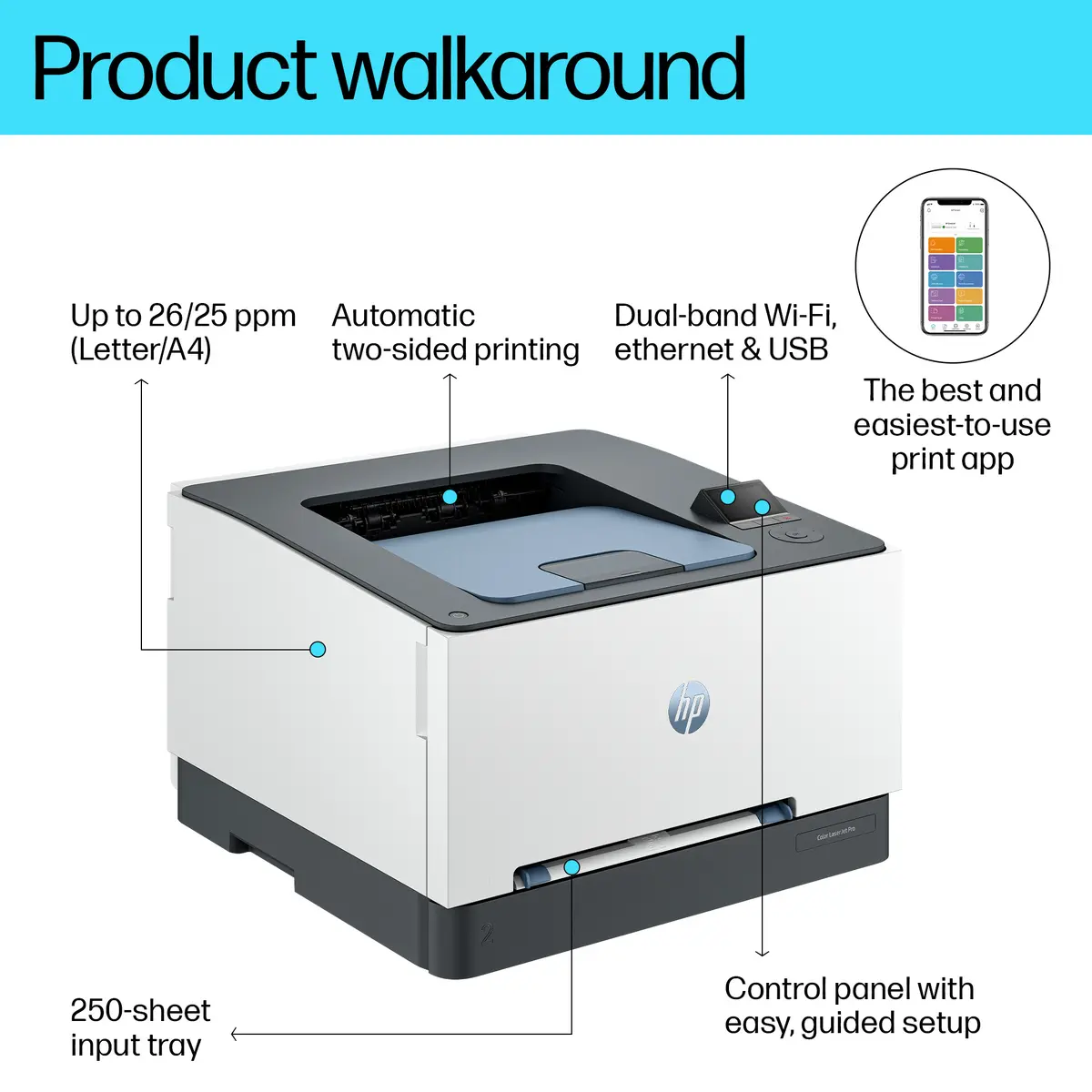 HP LaserJet Pro 3202dw Цветной лазерный принтер Photo 3