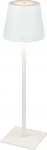 Lampa stołowa Superfire Ikraunamas, stalinis sviestuvas TAZA, 3.5W, 400lm, IP54, CCT keiciamos spalvos, 4000mAh, baltas