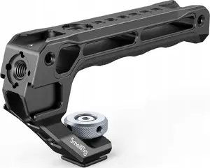 SmallRig 3764 Camera Top Handle in Black made of Aluminium, Silicone, and Stainless Steel with Cold Shoe