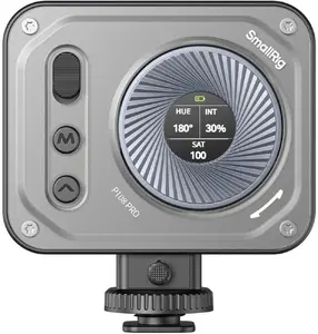 SmallRig Vibe P108 Pro LED Video Light 5 W with 108 Bulbs Aluminium LCD Display Battery Powered Black and Grey