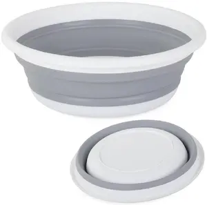 Platinet PLATINET SILICONE FOLDABLE CAMPING BOWL MISKA SKŁADANA SILIKONOWA 2,5 L GREY [46302]