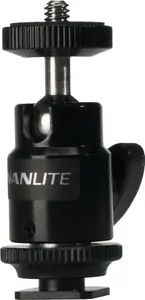 Nanlite Mini lodveida galva ar 1/4 collas skrūvi un aukstā kurpju stiprinājumu
