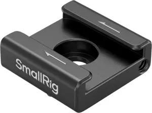 SmallRig 5033 Cold Shoe Mount, Anti-Twist Design, Aluminum and Silicone, Black, 4-Piece Set