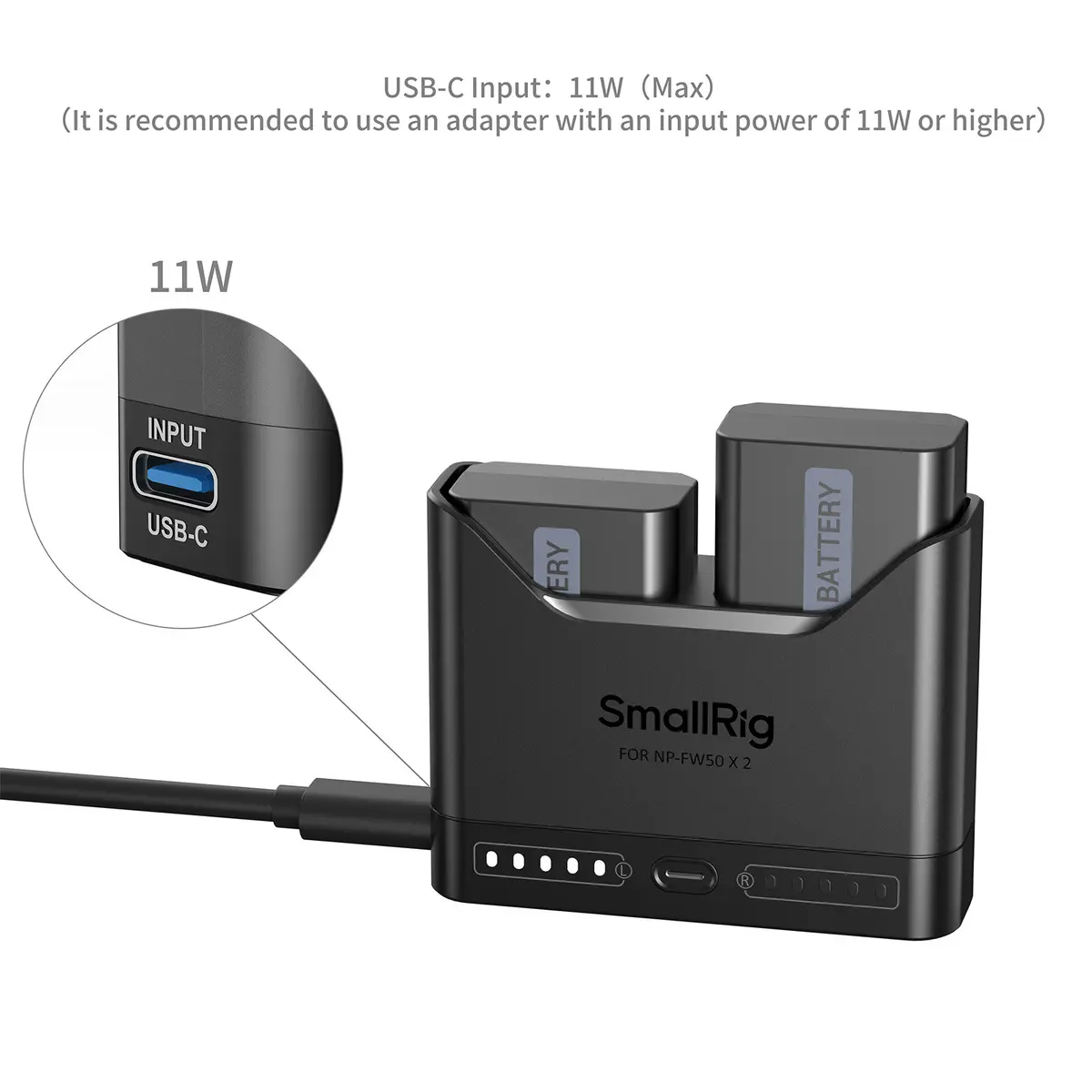 SmallRig Turbo Charging Kit for NP-FW50 Cameras Photo 4
