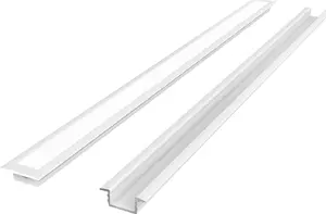 V-Tac Recessed LED Profile Set 2m White with White Cover and End Caps
