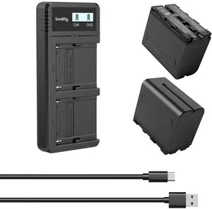 Зарядное устройство и аккумулятор SmallRig 3823 для цифровых камер, совместимое с литий-ионными батареями, с питанием от сети переменного тока