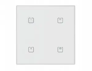 MACLEAN iNELS MATTER Glass Touch Switch 4 Buttons White RFGB-40W/MT