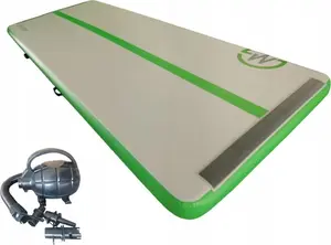 Master AirTrack Inflatable Gymnastic Mat 400x150x20 cm Grey-Green