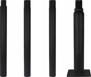 Signal 4m Black Assembled Lighting Pole Kit