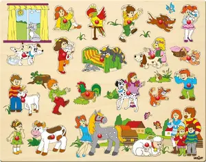 Woodyland Large Children and Their Pets Wooden Puzzle Educational Toy