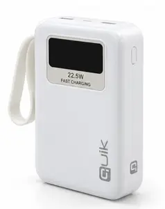 Портативный аккумулятор Quik QP-861 со ремешком 20000 мАч 22.5 Вт белый с LED дисплеем