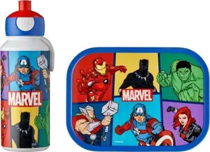 Mepal Lunch Set Campus Avengers with lunch box and drinking bottle featuring Avengers design
