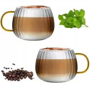Vialli Design Vialli Design - Tulip zestaw dwóch szklanek z żółtym uchem 350ml
