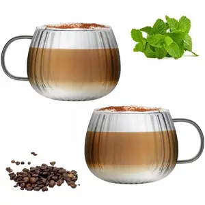 Vialli Design Vialli Design - Tulip zestaw dwóch szklanek z szarym uchem 350ml