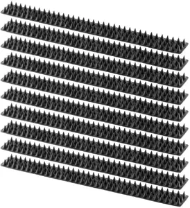 Vilde Plastic Bird Spikes Black 50x4.3 cm 10 Pack