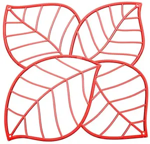 Koziol LEAF Decorative Panel Red Transparent Plastic