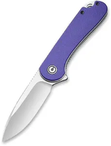 CIVIVI Elementum Pocket Knife D2 Tool Steel Blade Purple G10 Handle C907V