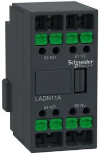 Schneider Blok styków pomocniczych TeSys Deca 1NO+1NC montaż od przodu zaciski snap-in (LADN11A)