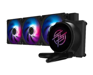 MSI MPG CORELIQUID P22 360 All-in-one liquid cooler Black with 12 cm fans, rifle bearing, 500-2000 RPM speed, and 2.36 mmH2O air pressure