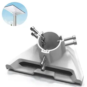 Staba stiprinājuma caurules adapters Starlink Mini HiSmart CA917648 ASA plastmasa 38-45 mm diametrs 360 grādu rotācija 20 grādu slīpums balts