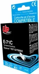 Чернильный картридж UPrint голубой совместимый с Epson T0712C