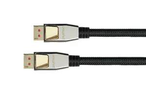 Python Series GC-M0258 Активный видеокабель DisplayPort 1.4 10 м черный 8K при 60 Гц диаметр 8 мм