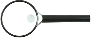 TFA Magnifier with 2x and 4x magnification, 96 mm and 24 mm lens diameter