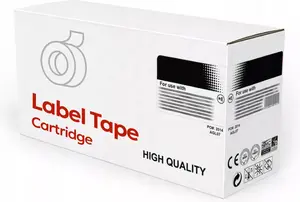 Plastic Labelling Tape 12mm 4m Black on White Compatible with Dymo S0721660