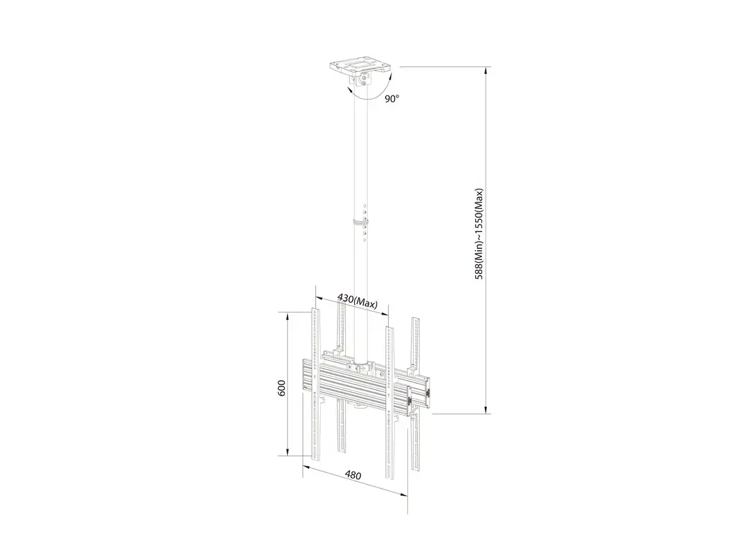 Multibrackets M Ceiling Mount Pro MBC1UX2P Photo 14