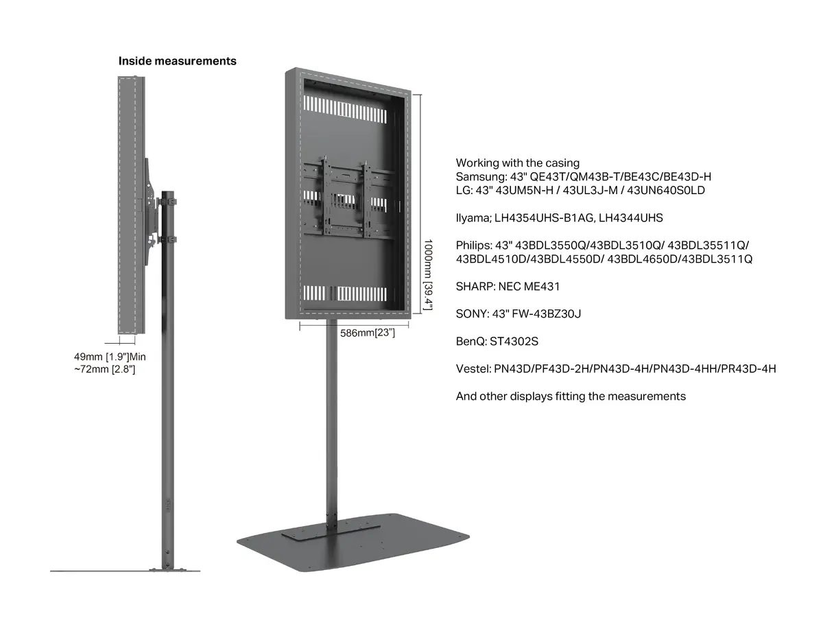 Multibrackets M Pro Series 43" Floorbase Enclosure Photo 14