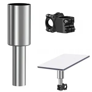 HiSmart RV trepju stiprinājums Starlink Mini alumīnija sakausējuma skava caurulēm un margām līdz 45 mm melns