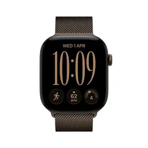 Apple Watch Series 12 GPS + Cellular 46mm Dark Bronze Aluminium Case with Dark Bronze Milanese Loop M/L watchOS 27 OLED 416 x 496 pixels 64 GB
