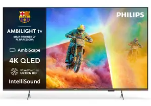 Телевизор QLED Philips Ambilight 50PQS8501/12 с диагональю 85 дюймов 4K Ultra HD плоским экраном и Wi-Fi черного цвета