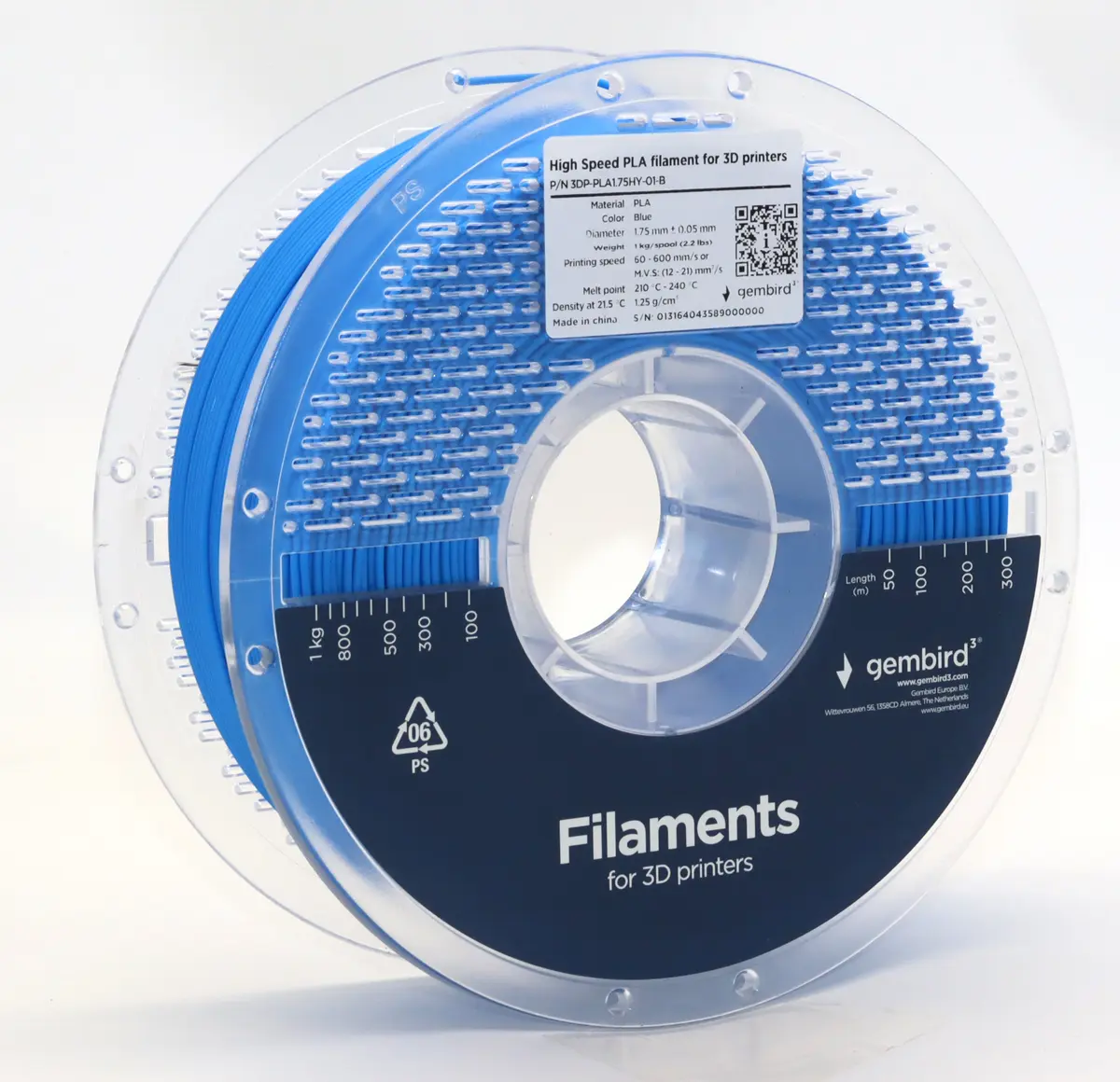Flashforge PLA филамент 1.75 мм Синий 1 кг Photo 3
