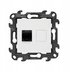 Kontakt-Simon Single Computer Socket RJ45 Simon 24 Category 6 Module IP20 White