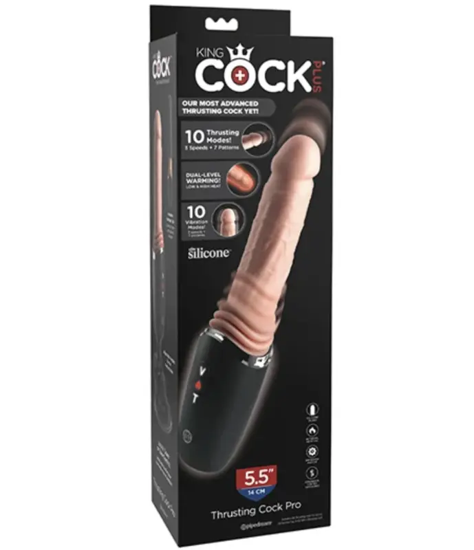 Silikona dildo King Cock Plus Thrusting