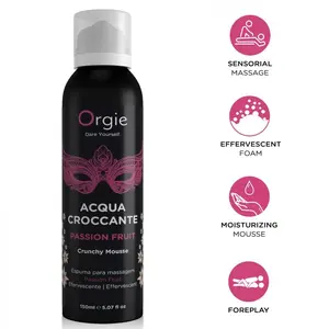 Masāžas putas Orgie Acqua Croccante Passion Fruit Crunchy Massage Mousse 150 ml