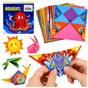 Lean Origami Set Colored Paper Instructional Booklet 100 Sheets