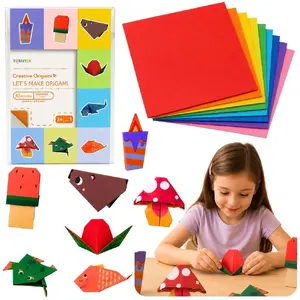 Lean Animal Origami Colorful Paper Notebook for Kids with 3D Difficulty Levels 30 Sheets