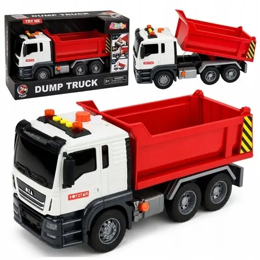 LEANToys 30104 Sarkana rotaļu pašizgāzēja automašīna